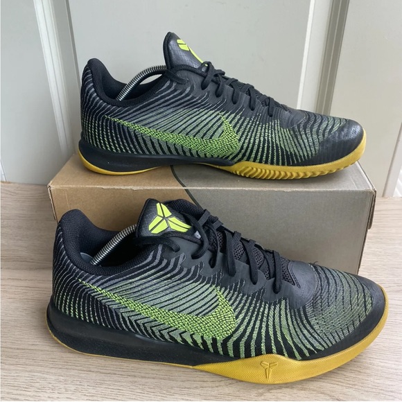 NIKE KB 2016 Kobe Basketball MENTALITY II Shoes VOLT/BLACK - MEN  12 - Picture 5 of 14
